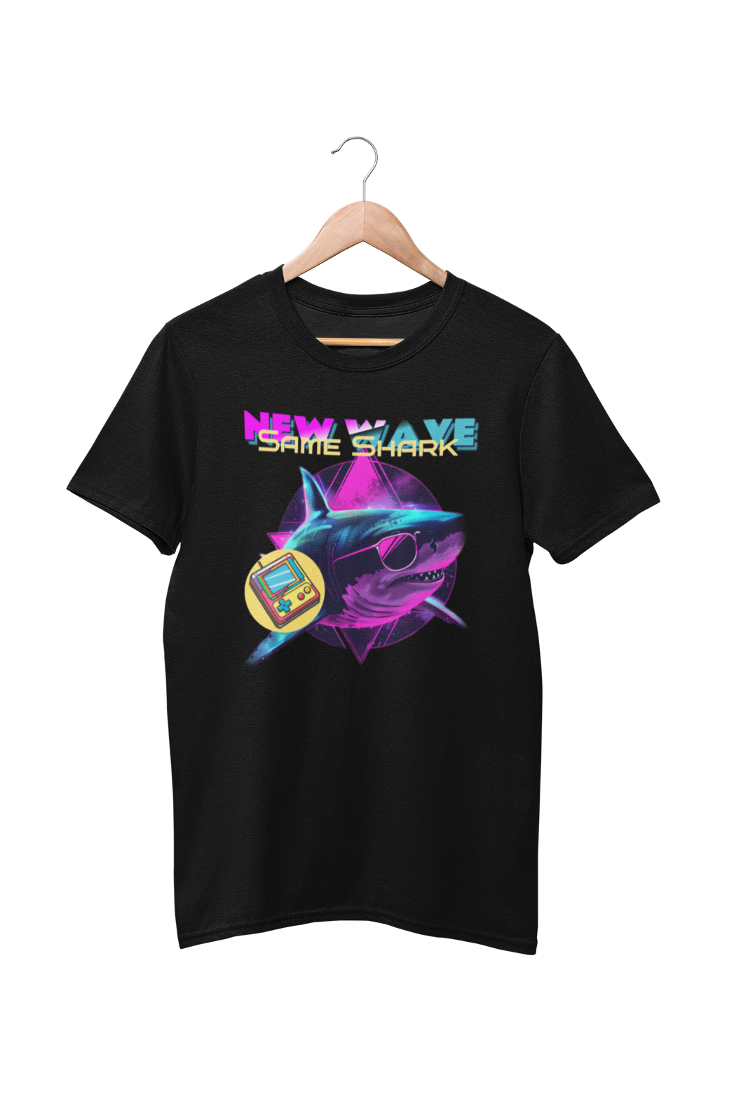 Shark with Sunglasses Neon Party T-Shirt