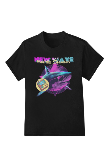 Shark with Sunglasses Neon Party T-Shirt