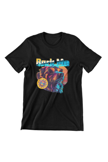 Cool Dog with Sunglasses Neon Theme Party T-Shirt