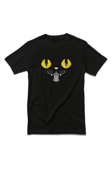 Cute Black Cat Face Animal T-Shirt