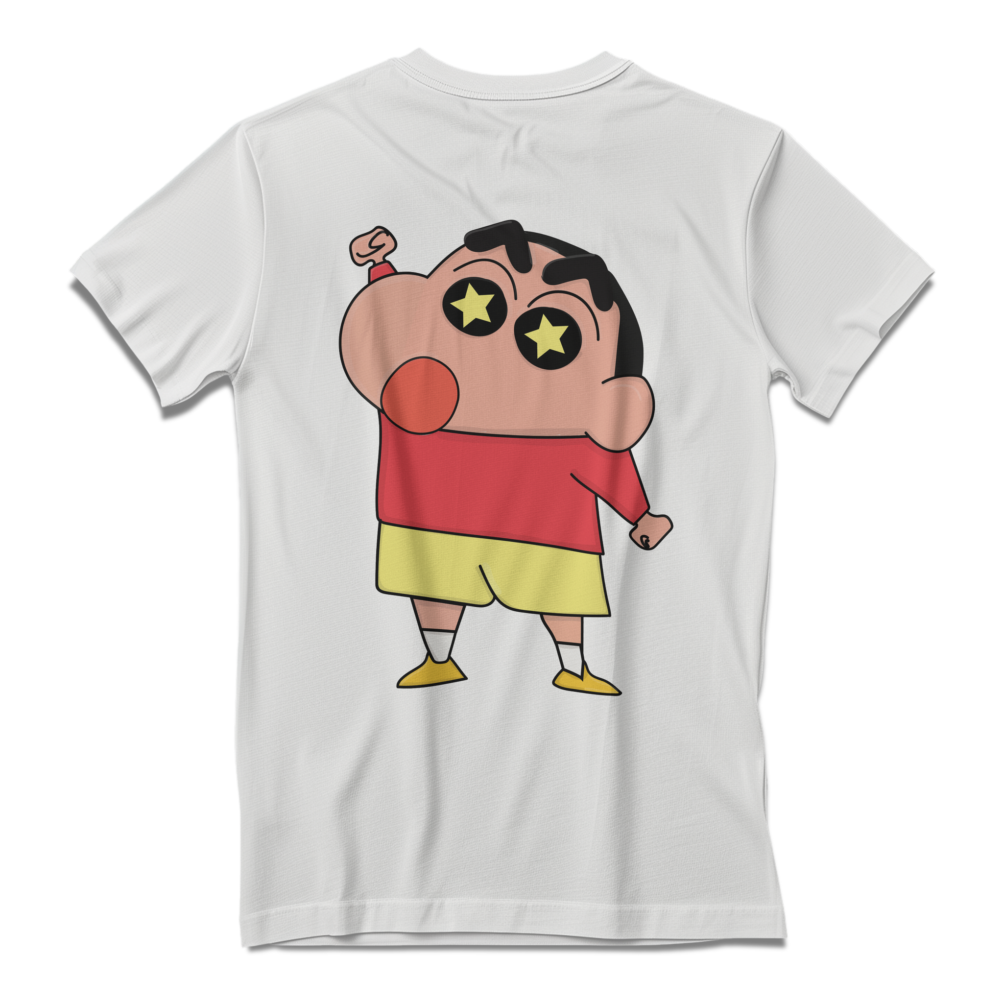 Cute Shinchan Cartoon Full Back Printed T-Shirt