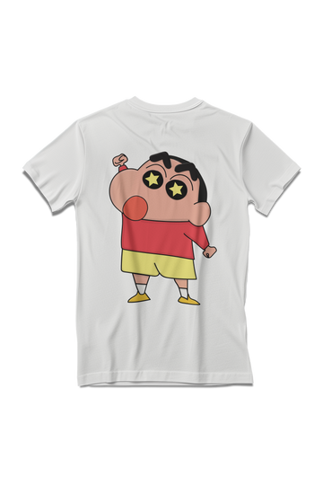 Cute Shinchan Cartoon Full Back Printed T-Shirt