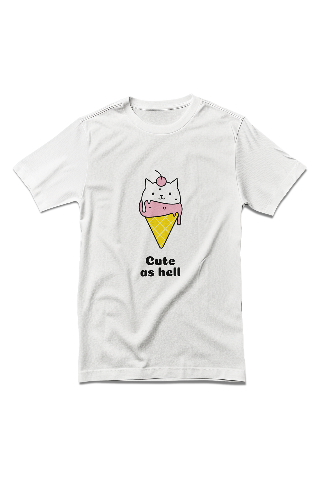 Cute Cat as Hell Foodie T-Shirt for Women