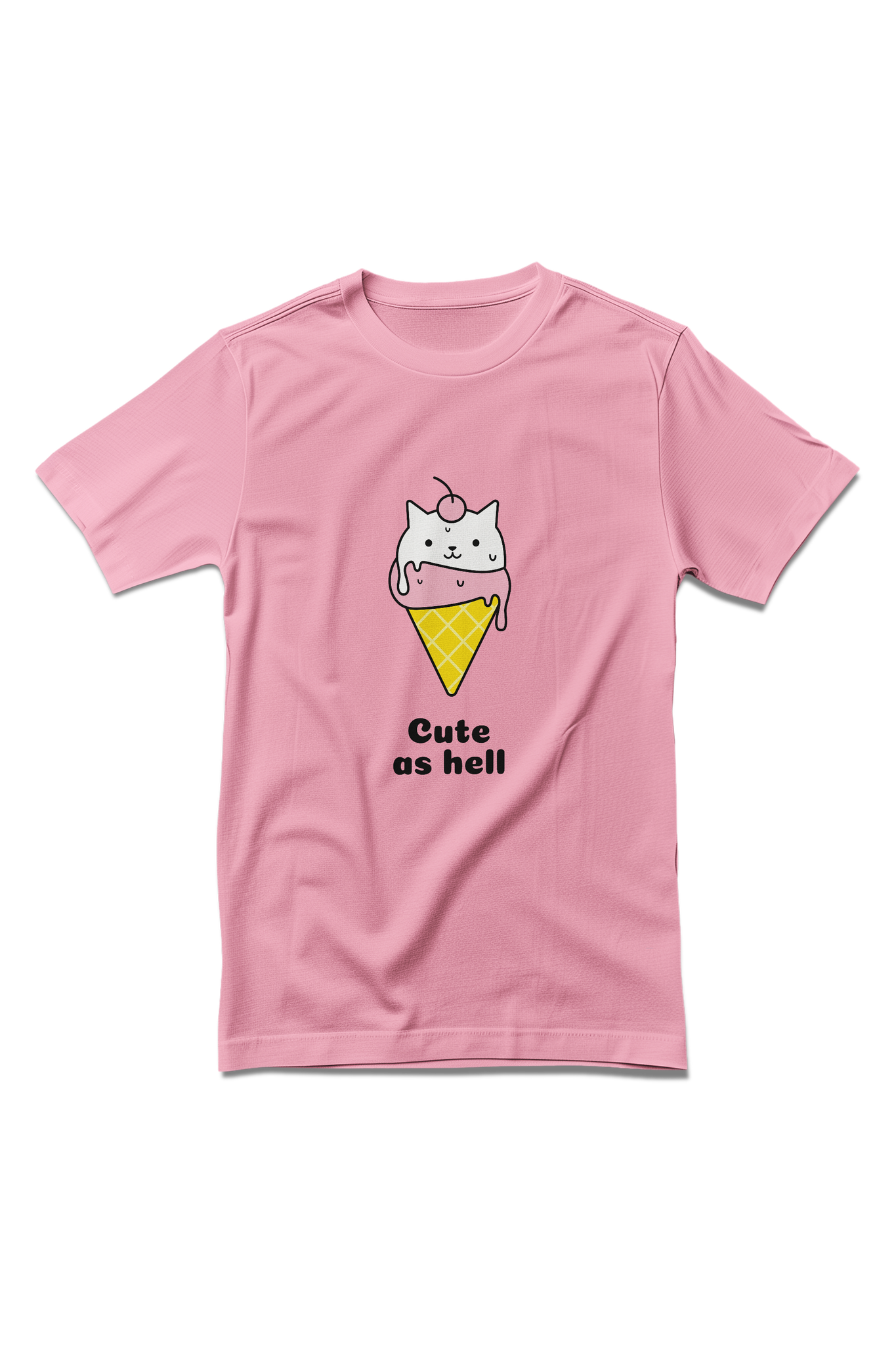 Cute Cat as Hell Foodie T-Shirt for Women