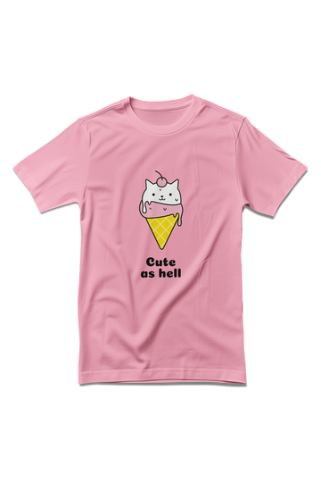 Cute Cat as Hell Foodie T-Shirt for Women