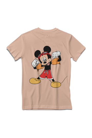 Mickey Mouse Full Back Printed Cartoon T-Shirt