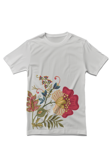 Blooming Beauty for Festive Feasts Traditional Printed T-shirts