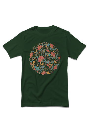 Floral Festive Glow Traditional Printed T-Shirt