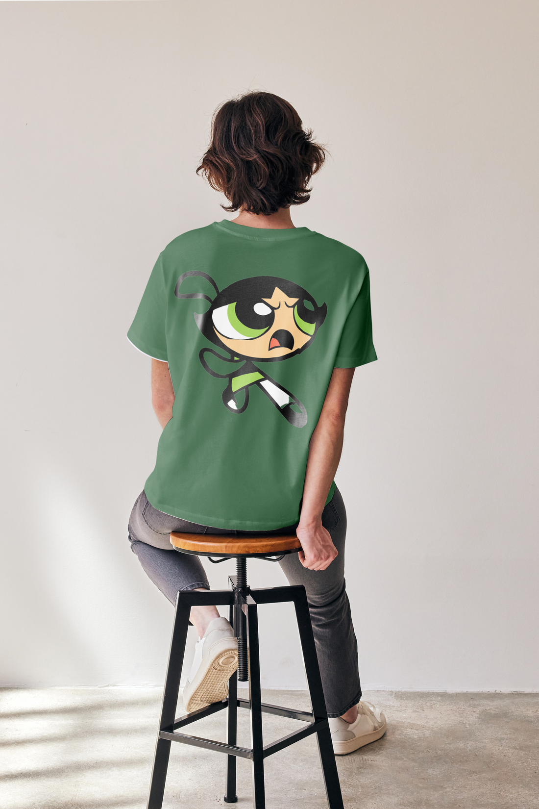 The Buttercup Powerpuff Girls Full Back Printed T-Shirt