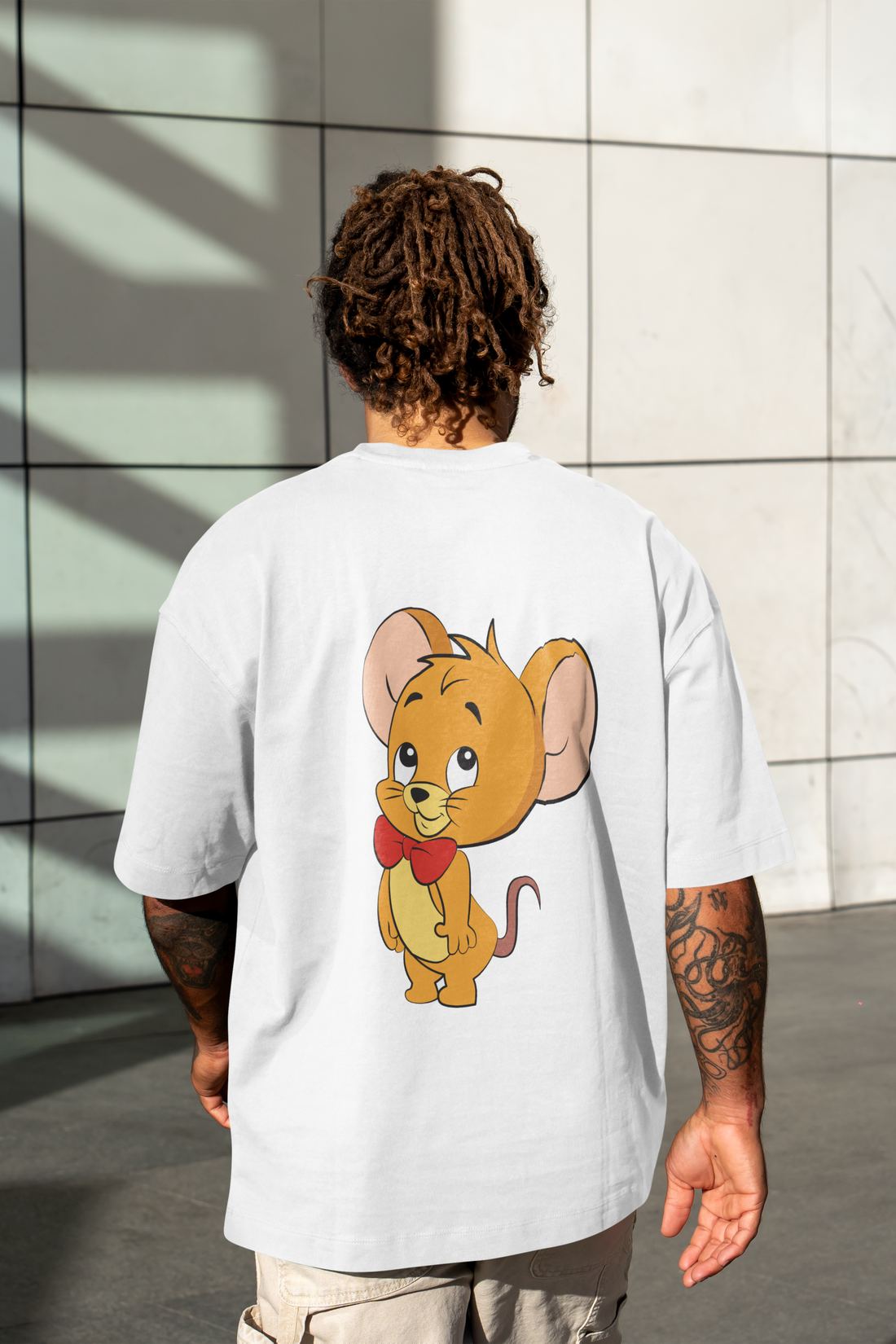 Cute Jerry  Full Back Printed Cartoon  T-Shirt