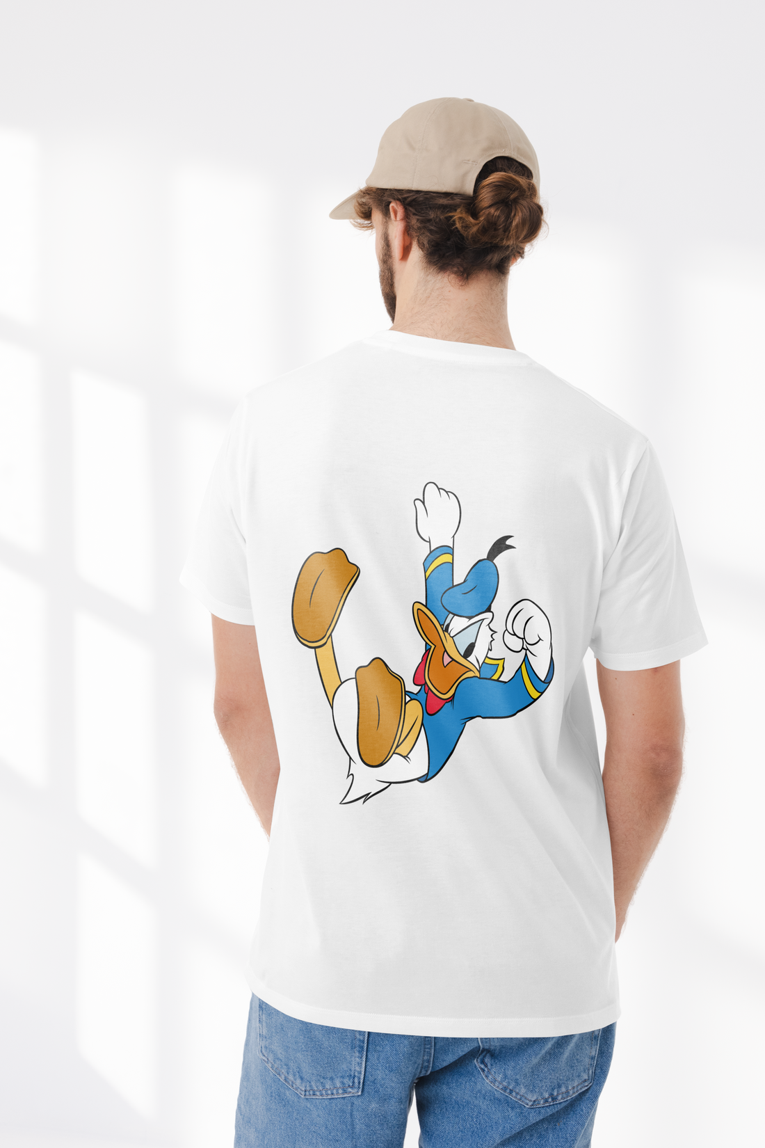 Donald-Duck Full Back Printed Cartoon T-Shirt