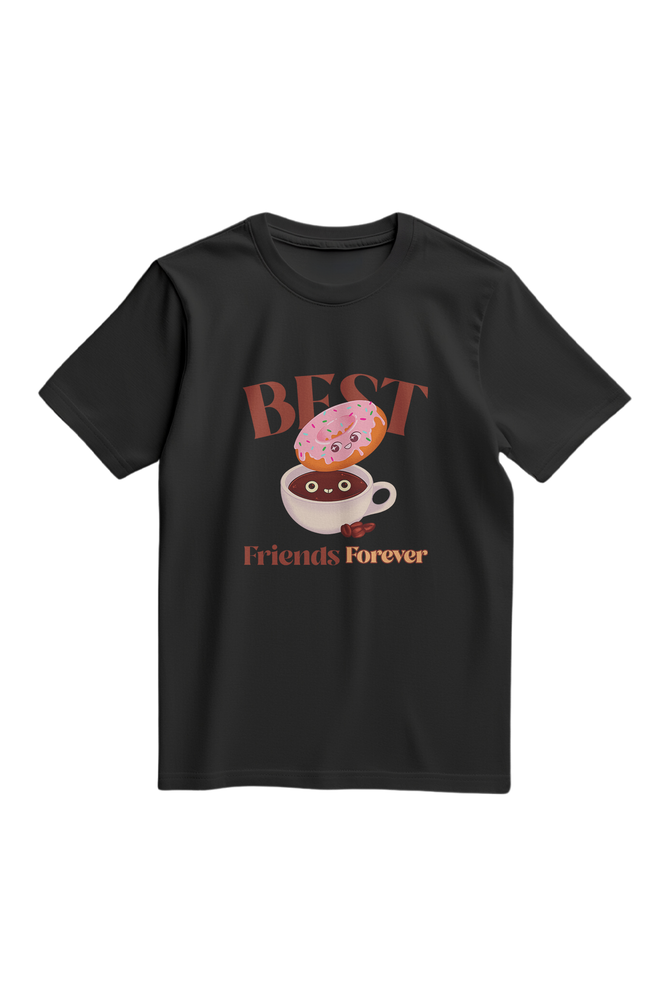 BFF Cartoonist Coffee and Donut for Foodies T-Shirt