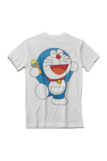 Cute Doraemon Cartoon Full Back Printed T-Shirt