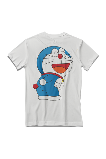 Funny Doraemon Cartoon Full Back Printed T-Shirt