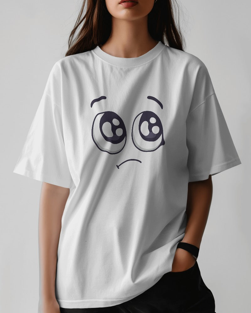 Cartoon Eyes With Sad Emotions T-Shirt