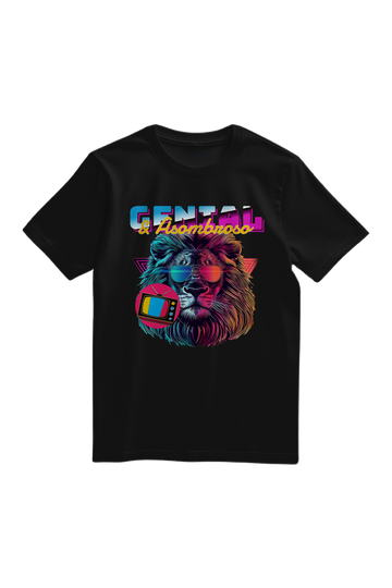 Lion with Sunglasses Neon Party T-Shirt