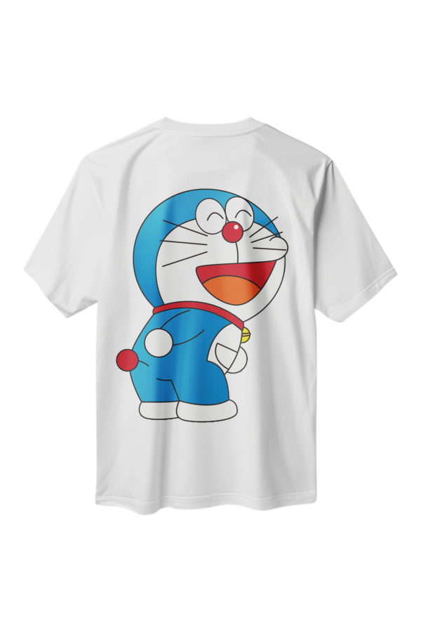 Funny Doraemon Cartoon Full Back Printed T-Shirt