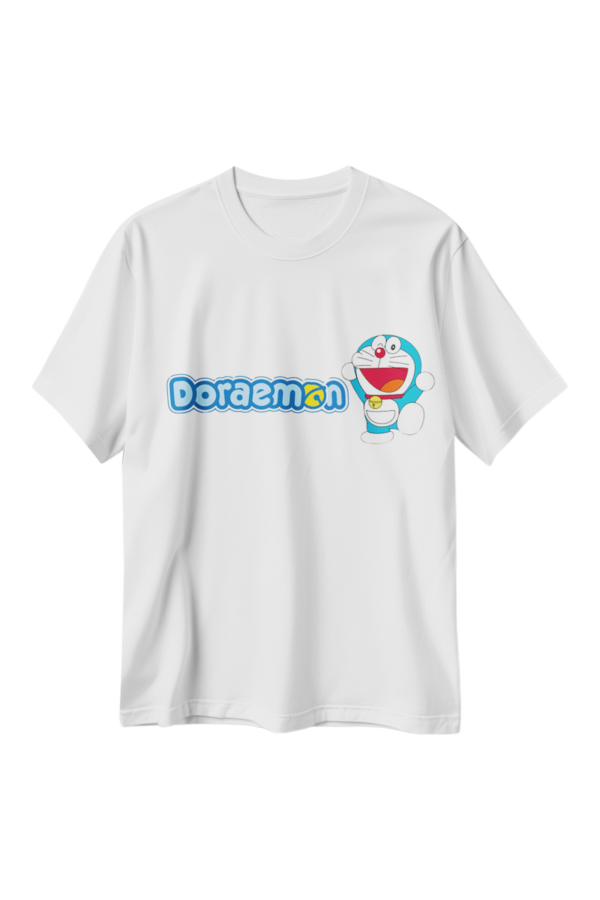 Funny Doraemon Cartoon Full Back Printed T-Shirt