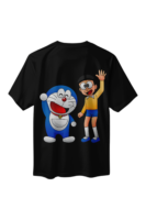 Doraemon and Nobita Cartoon Full Back Printed T-Shirt