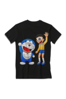 Doraemon and Nobita Cartoon Full Back Printed T-Shirt